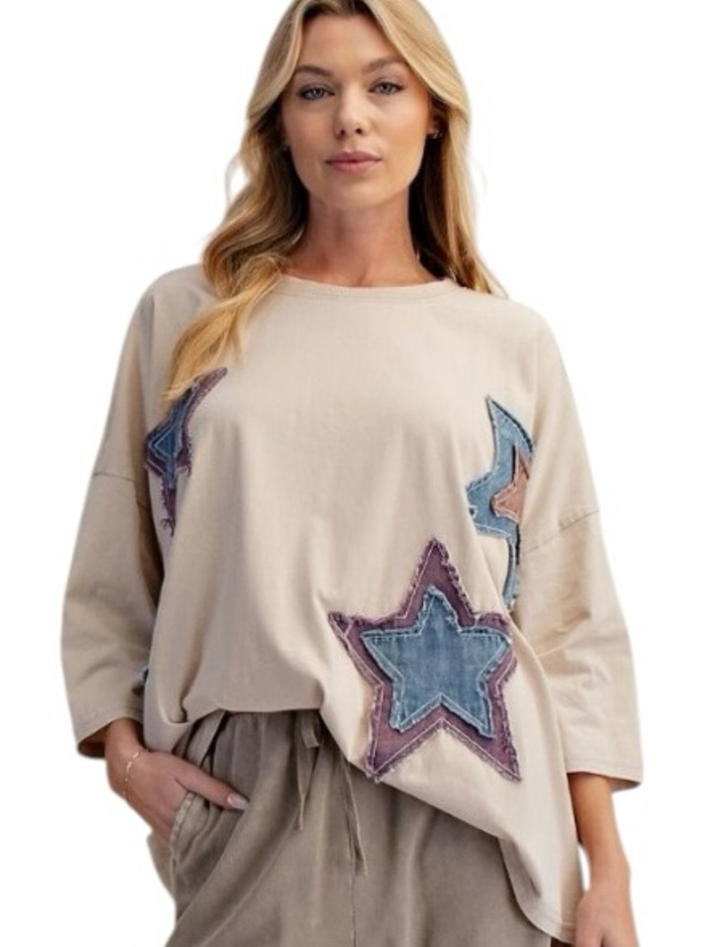 865:  EASEL NWT TOP KHAKI (H23)